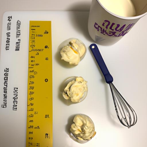 Một bức ảnh nhấn mạnh tầm quan trọng của việc đo lường nguyên liệu chính xác để làm bánh su kem thành công.