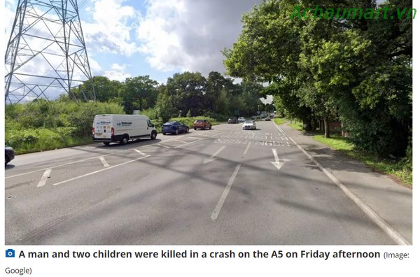 A man and two children were killed in a crash on the A5